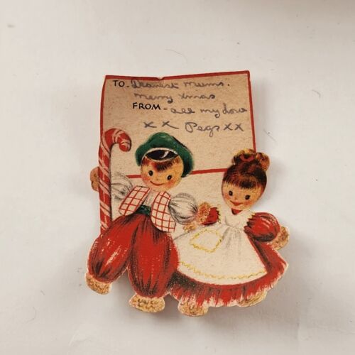 Pair Wooden Shoes Wall Hanging Small Dutch Holland Carved Planters 2 Pc 1960s