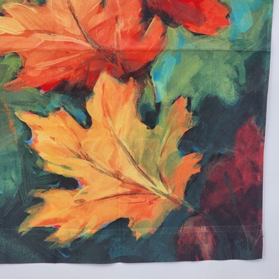 Autumn Maple Leaves Decorative Garden Flag Banner Art Hand Painted Motif 12"x18"