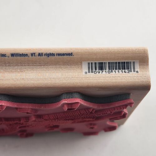 Stampabilities Wooden Mounted Rubber Stamp Balloon Ride Design/Pattern Vintage