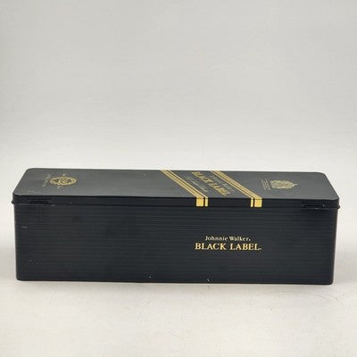 Johnnie Walker Black Label Empty Metal Tin Box 12" Collector Scotch Whisky Bar