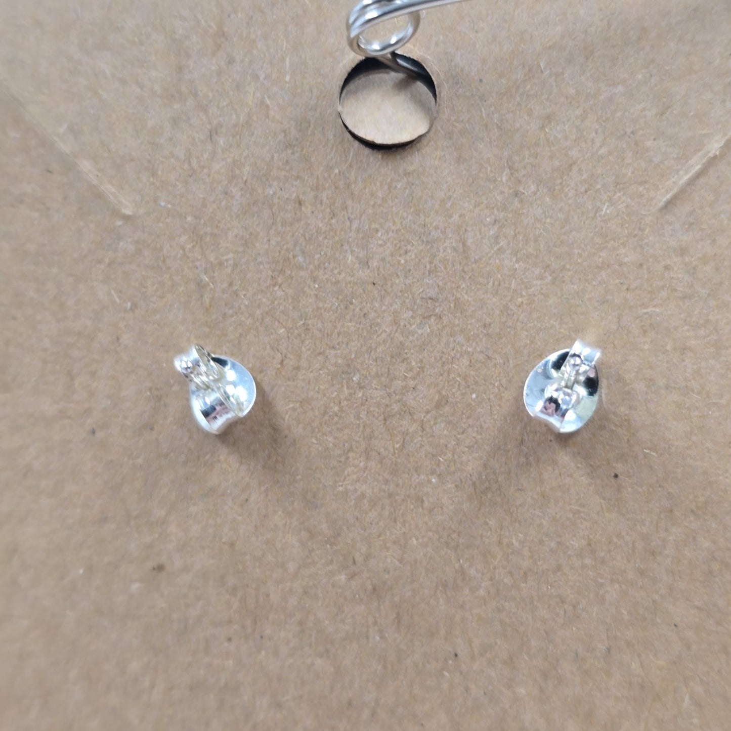 2 Earrings Pale Pink Faux Pearl with Rhinestone & Silver Tone Ball Drop Dangle
