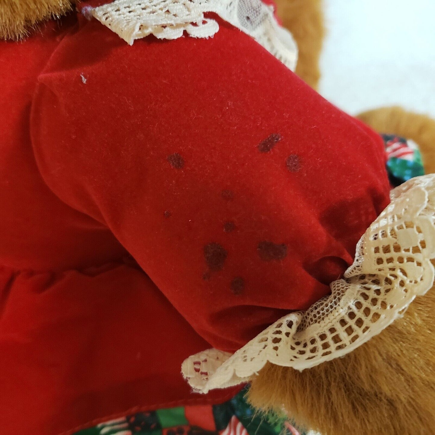 Vintage NWT 1994 K-Mart Christmas A Teddy Bear Lane Stuffed Animal Plush Toy