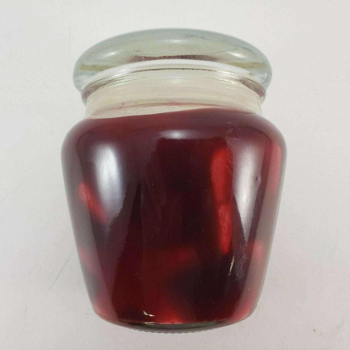 HCC Red Cinnamon Creme Gel Candle Glass Jar Star Inserts Scented