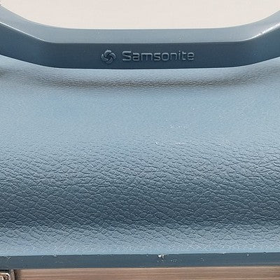 Samsonite Travel Makeup Train Case Blue Royal Traveller Montbello II Mirror Key