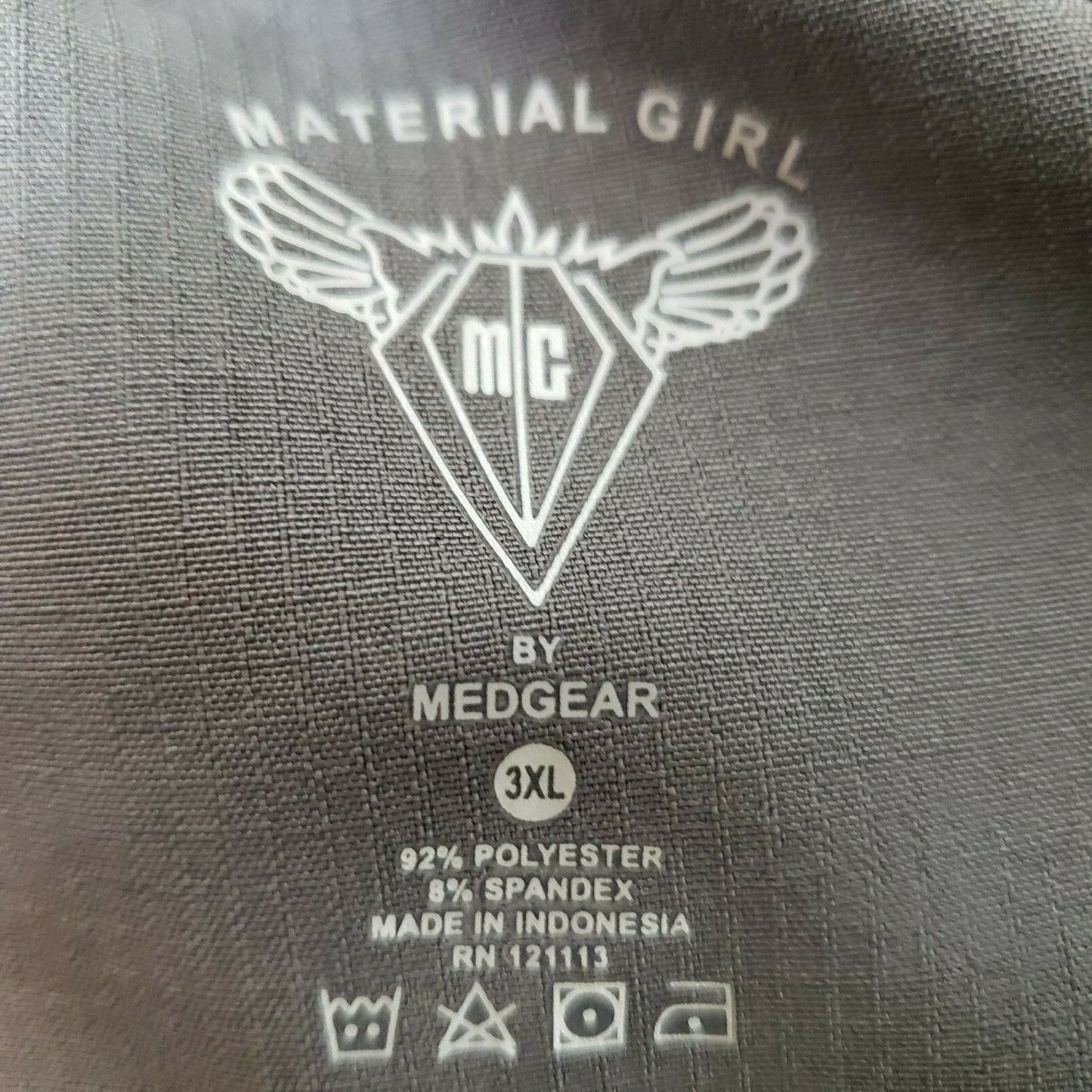 Medgear Material Girl Scrub Pants Womens 3XL Slim Leg Pewter NWT