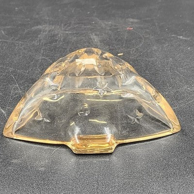 Candy Dish Christmas Tree Shaped Studio Nova Clear Crystal Gold Trim Japan 6"