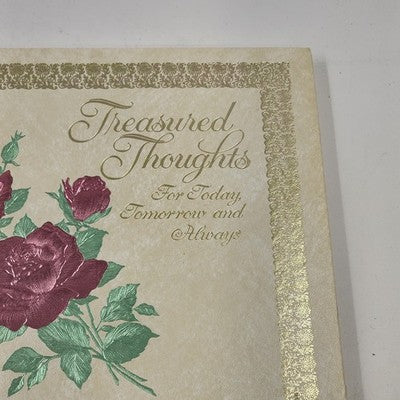 Treasured Thoughts For Today Tomorrow and Always a Hallmark Book 10.5" 1974 USA