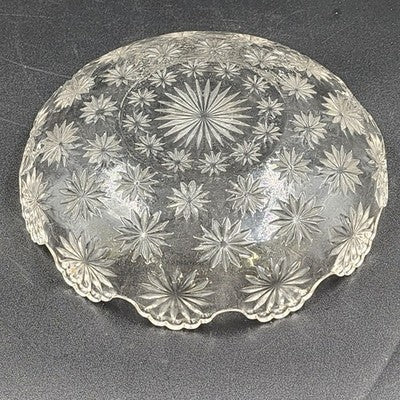 Westmoreland Glass Bowl Star Pattern EAPG Round 9.5" Scalloped Vtg Centerpiece