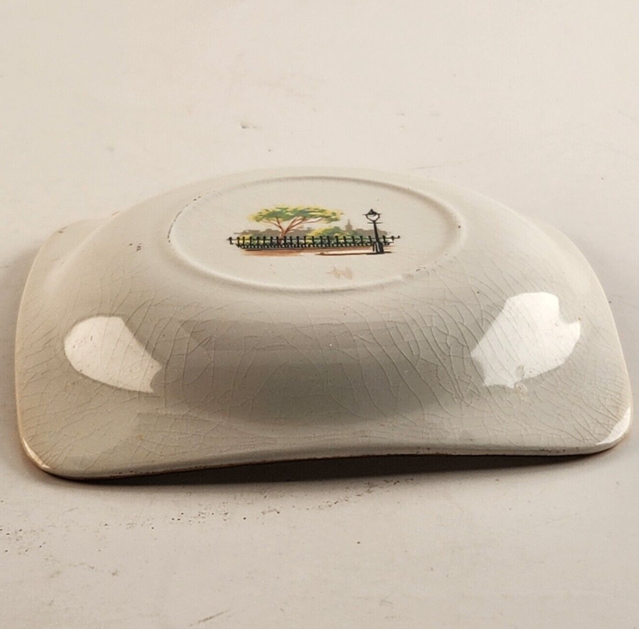 Vintage Piccadilly Circus Trinket Dish Durability Weatherby Hanley England