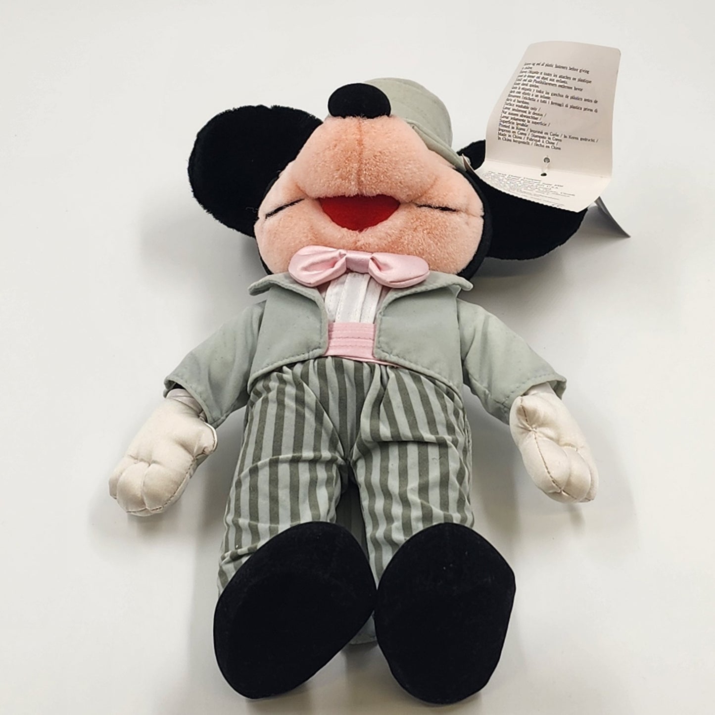 Walt Disney Mickey Mouse Groom Wedding Plush Tuxedo Top Hat Tie Stuffed Toy 12"
