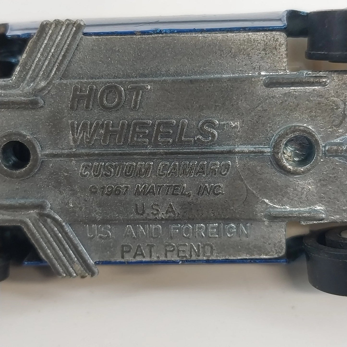 Mattel Hot Wheels Redline Custom Camaro Spectraflame Blue White Interior USA Vtg