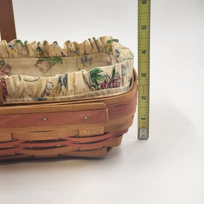Longaberger 2000 Mother's Day Early Blossom Basket Fabric Liner Protector 11"