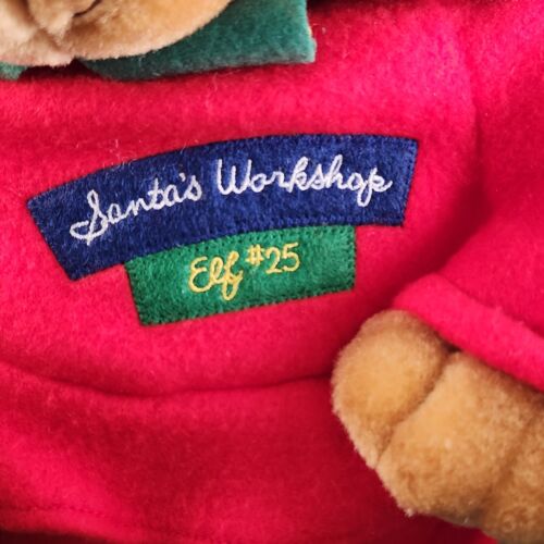 Hallmark Chris the Elf Bear Santa's Workshop #25 Stuffed Plush Teddy Bear