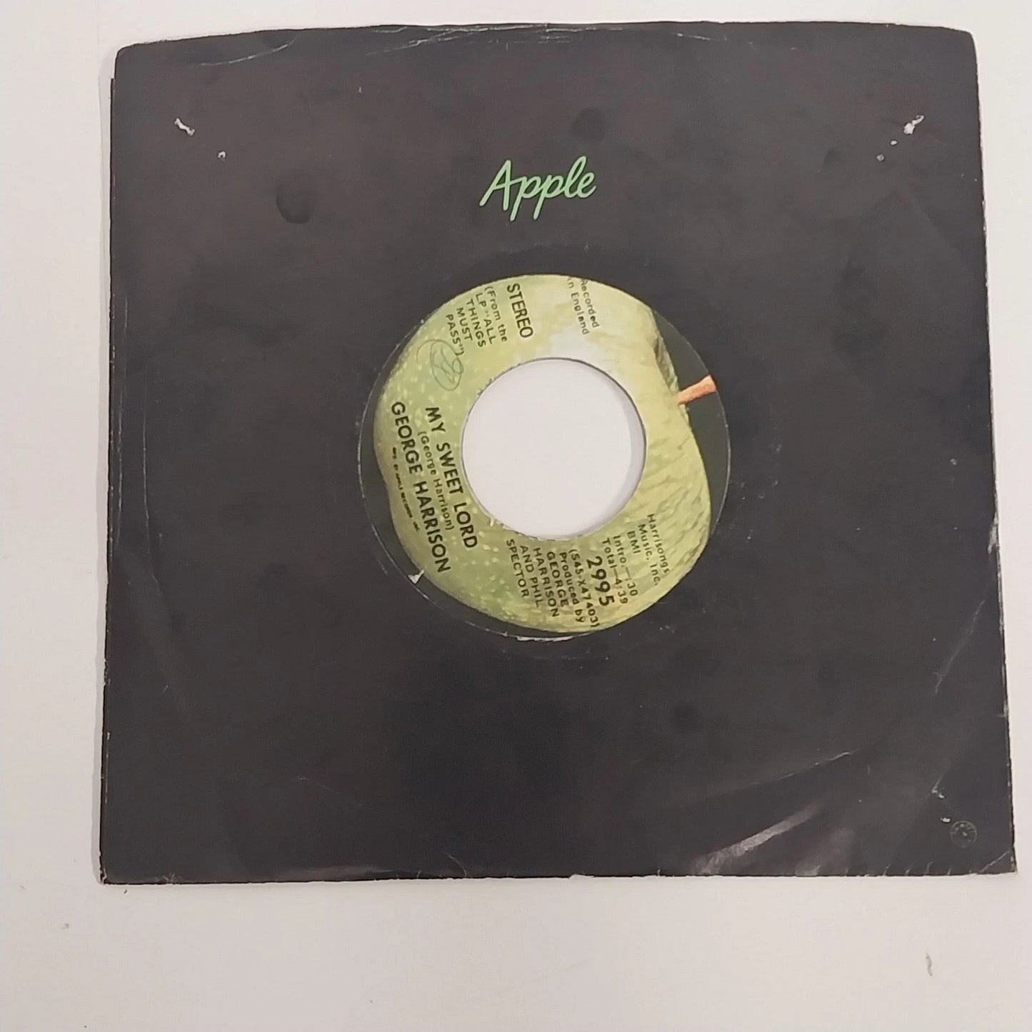 George Harrison 45 RPM 7" Vinyl My Sweet Lord Isn't It A Pity Apple 2995 1970
