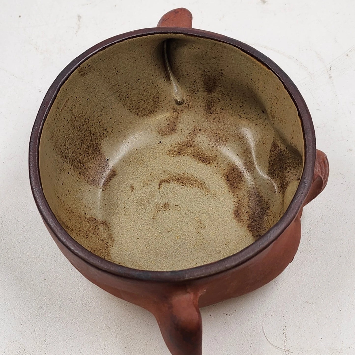 3 UCTCI Japan Elephant Face & Ear Bowls Brown Ceramic 4" x 2" Vintage Set