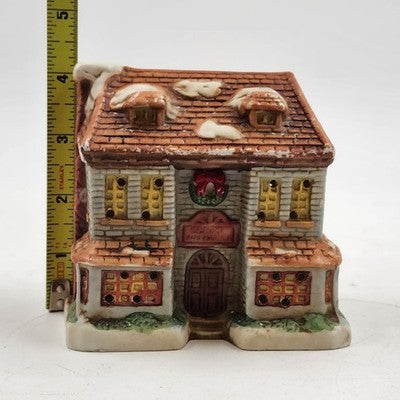 Scrooge & Marley Christmas Village Porcelain House Illuminable 1991 Victorian