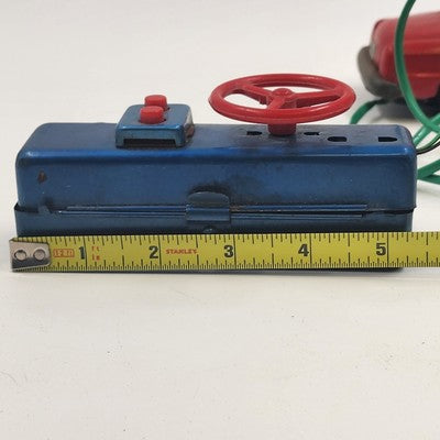 Metal Toy Police Car Red Light Electric Cable Controlled Not Working Japan 1955