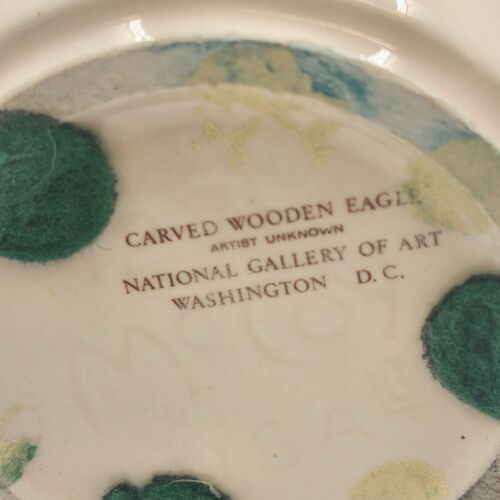 McCoy Pottery Pitcher NATIONAL GALLERY of ART Spirit of Seventy-Six Eagle Image