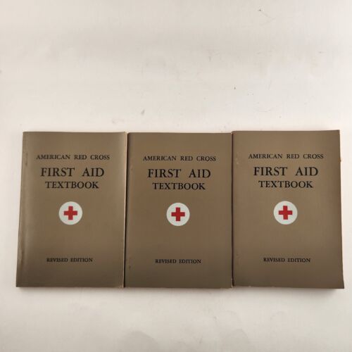 Lot of 3 American Red Cross First Aid Textbook Revised Edition 1945
