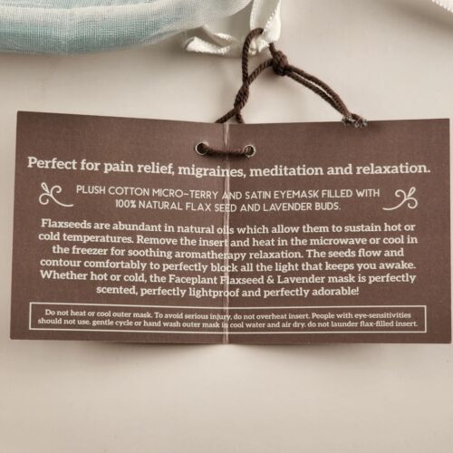 Faceplant Dreams Nappy Hour Hot/Cold Eye Mask Eye Lavender Buds & Flaxseed Blue