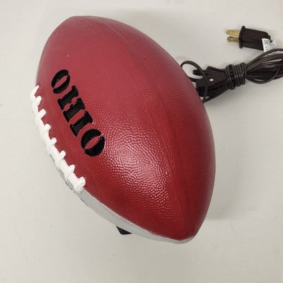 Ohio State Ceramic Football Lamp Nightlight Tested Works Vtg Fun Decor Design