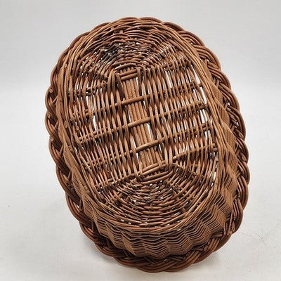 French Wicker Woven Gathering Basket Picnic Basket with Handle Farmhouse Cottage