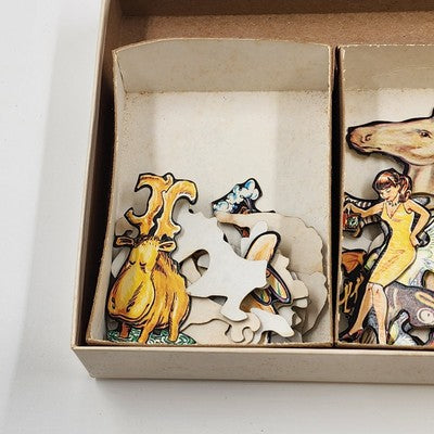 Cadaco Cluster Puzzle Figments Animals & Doodles 1977 Vintage Complete Set