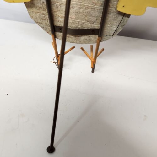 Harvest Yard Art Decor Turkey Leaf Tailfeathers Wood Hardboard Metal Spike Base