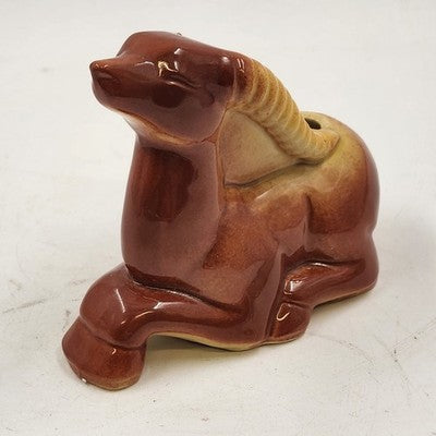 Shawnee Pottery Vase 613 Gazelle Antelope Planter Statue Animal MCM USA