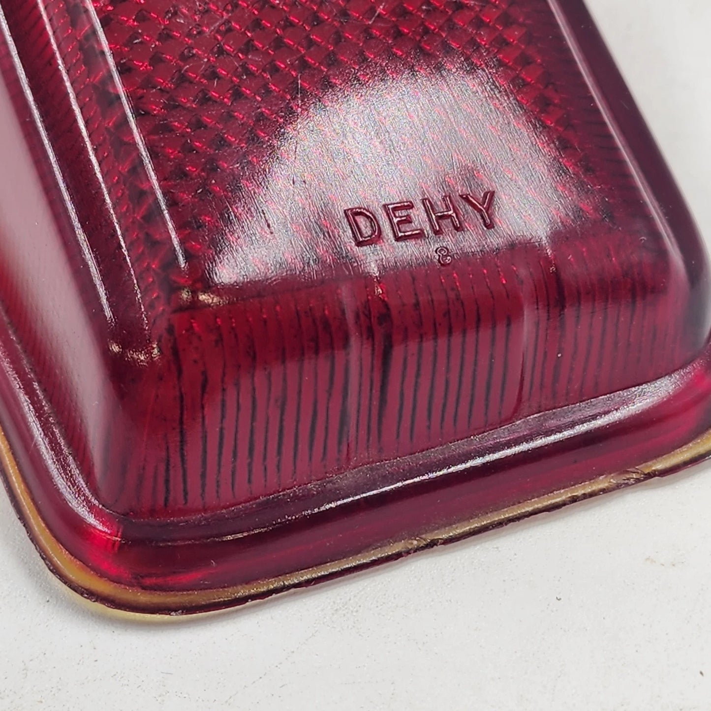 Desoto S-11 Drivers Side Red Glass Tail Light Lens 1946 47 48 DEHY CB-13757