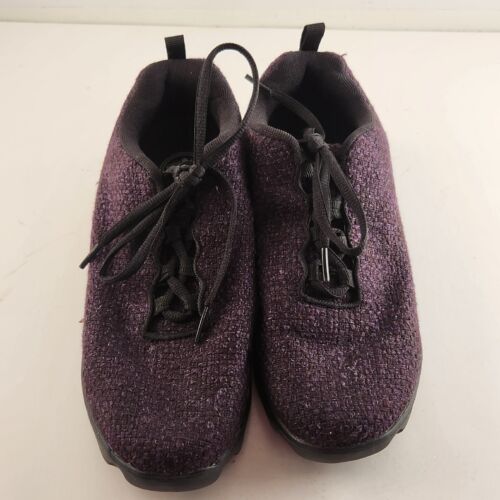 Propet Travelactiv Sneakers Size 8 Purple Wool Uppers and Black Rubber Soles