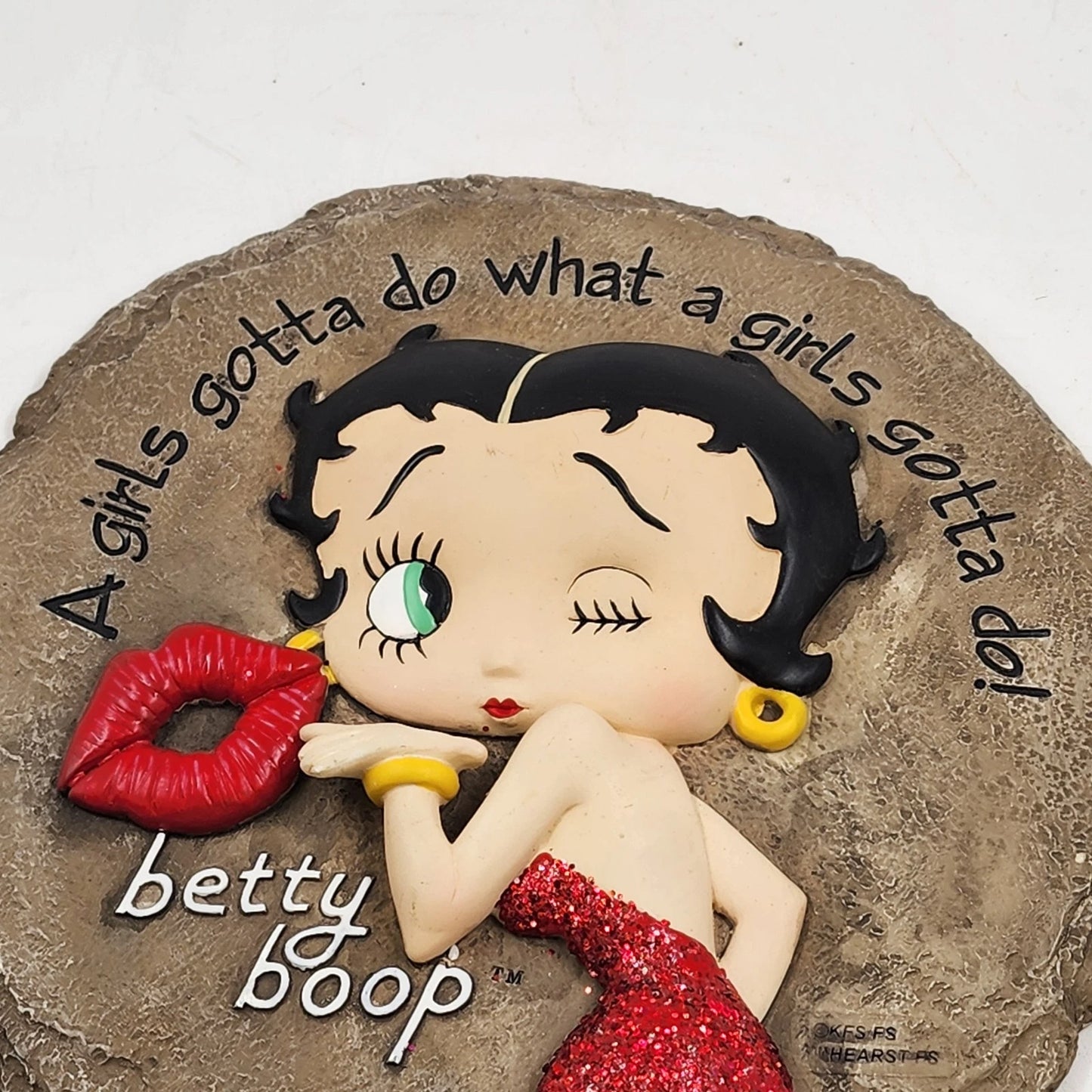 Betty Boop Stepping Stone Wall Plaque 10" A Girl’s Gotta Do What Girls Gotta Do"