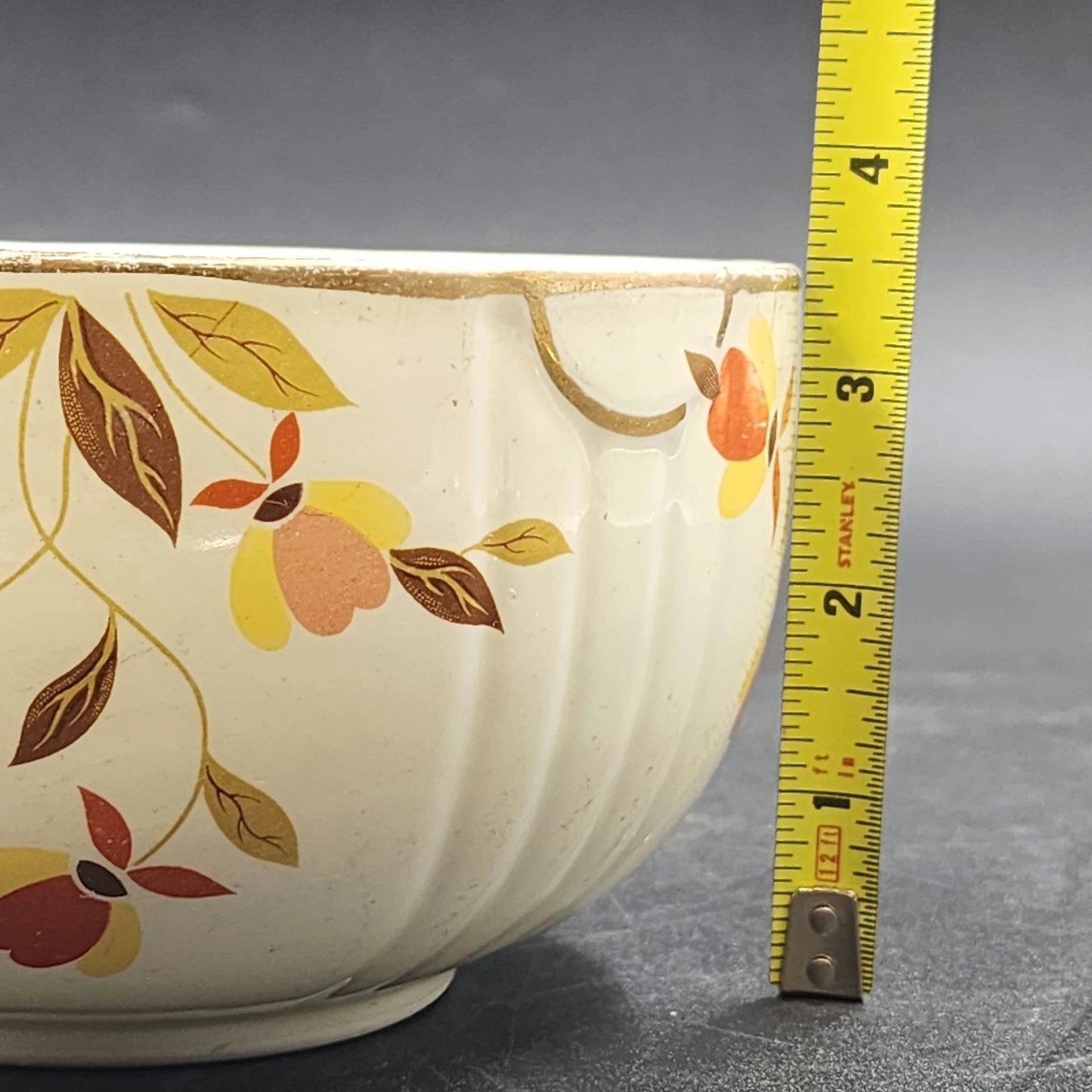 Autumn Leaf Radiance Serving Bowl 1 Quart Hall's Superior for Jewel Tea MCM Vtg