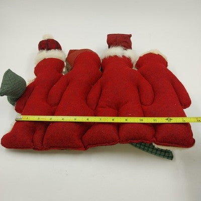 4 Santa Claus Talented Friends United We Stand Table Topper Felt Completed Kit