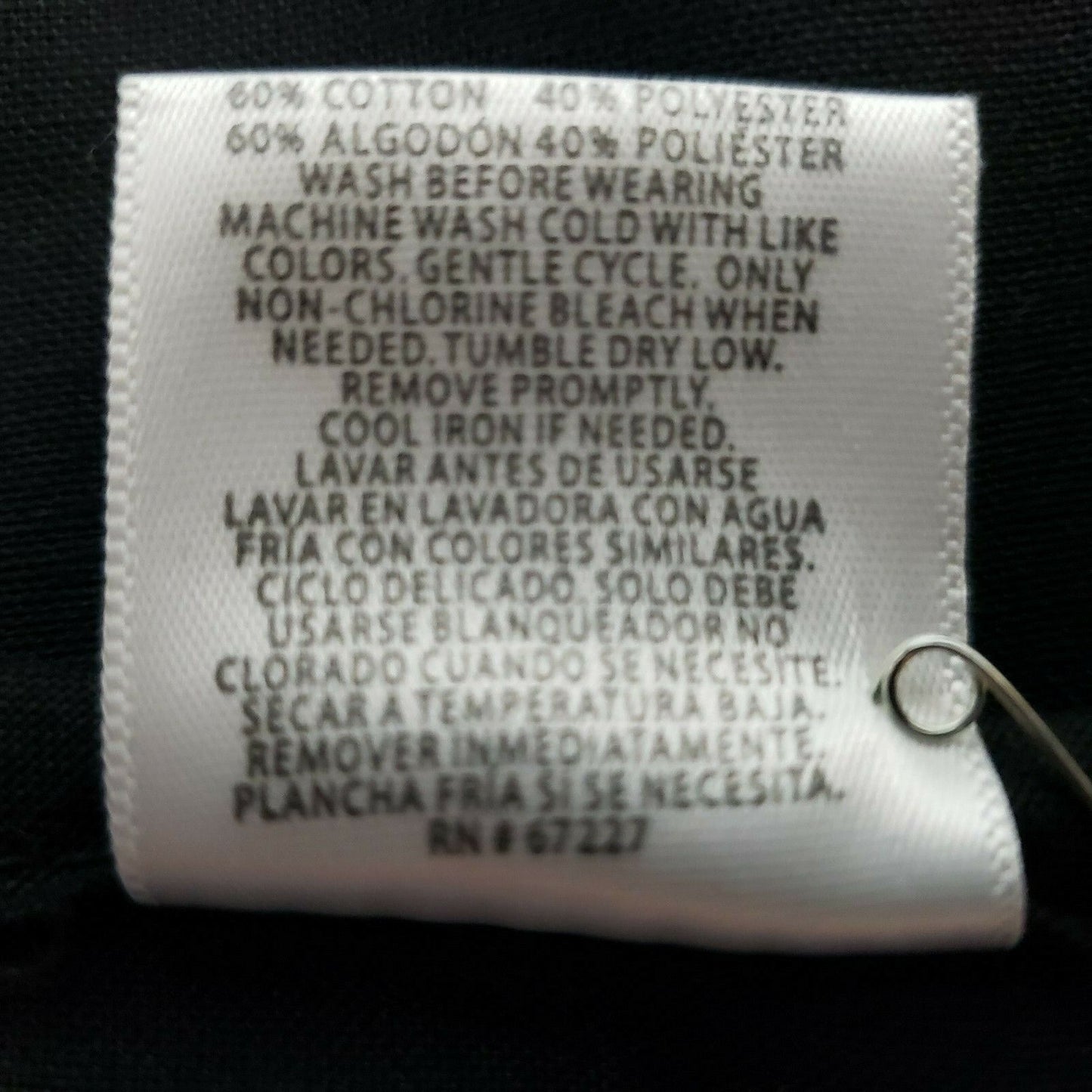 B Scrubs Brand Uniform Scrubs NWT Solid Black 1XL 3 Pockets Side Slits at Waist