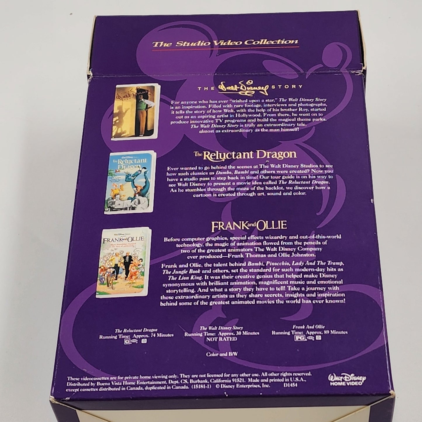 Walt Disney's 75 Years The Studio Video Collection 3 Story VHS Tape Box Set New