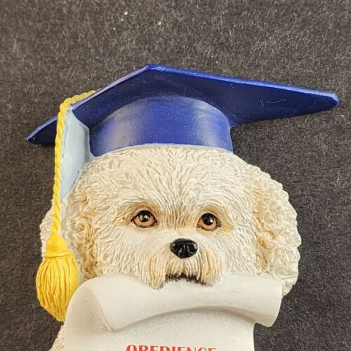 Bichon Frise Refrigerator Magnet School Diploma Dog Figurine Willabee Ward MBI