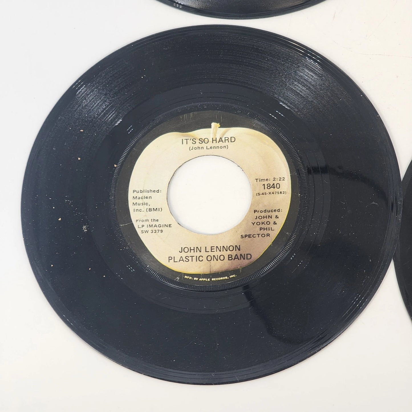 1970s 4-Pack 45RPM Vinyl Wings, Lennon, Flack & Boone Records