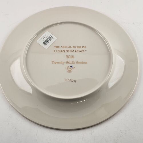 Lenox 2016 Annual Collector Holiday Plate 26th in Series Santa Checking List NIB