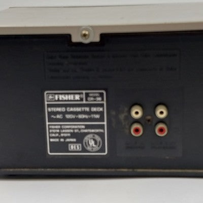 Fisher CR-36 Stereo Cassette Deck Studio Standard Tested Works RCA 15.5"