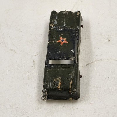 Tootsietoy Army Military Force Service Green Sedan Car Vehicle Toy Vintage 4.25"