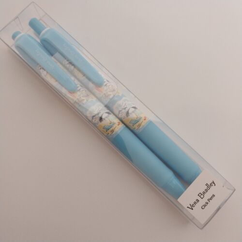 Vera Bradley Beachy Treasures Click Pen Set 2 Ink Pen Writing Gift Set
