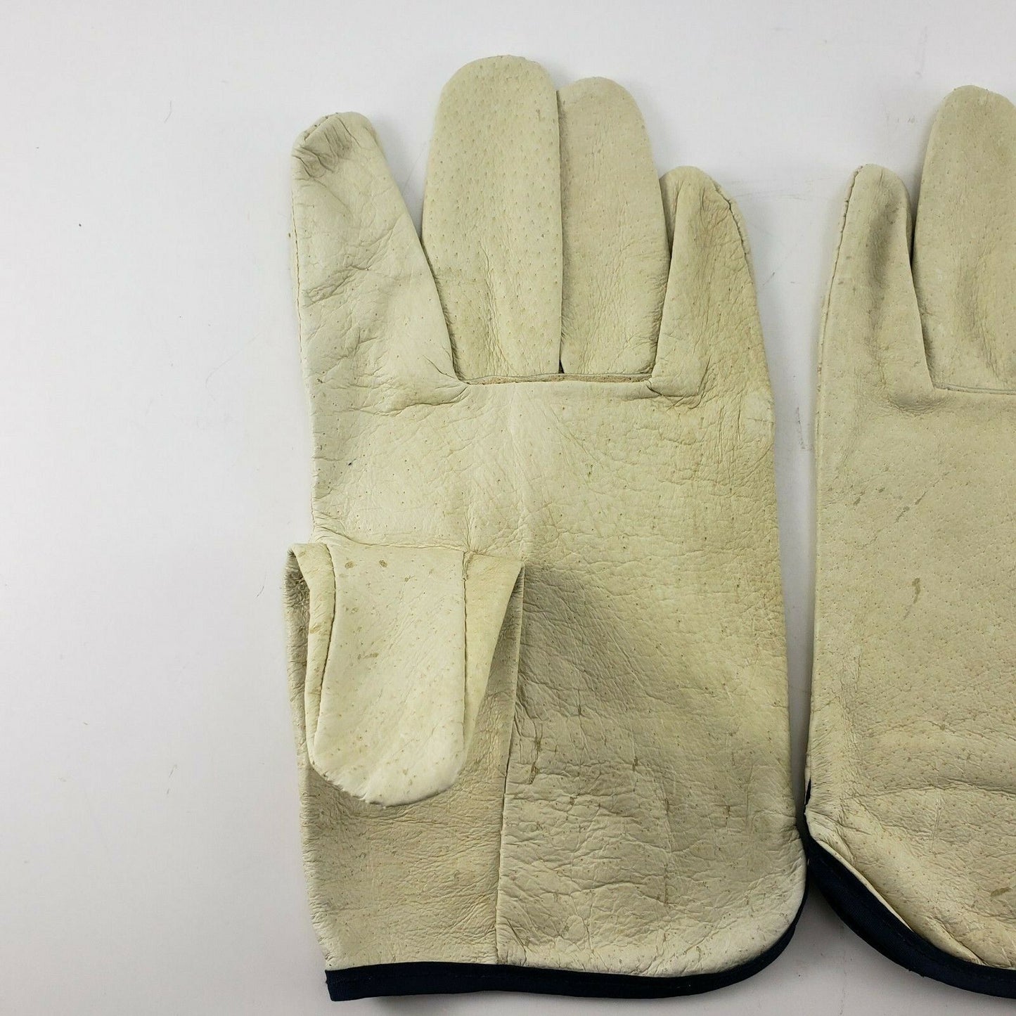 Grain Cowhide Split Leather Driver Gloves XL Straight Thumb 1 Pair Elastic Wrist