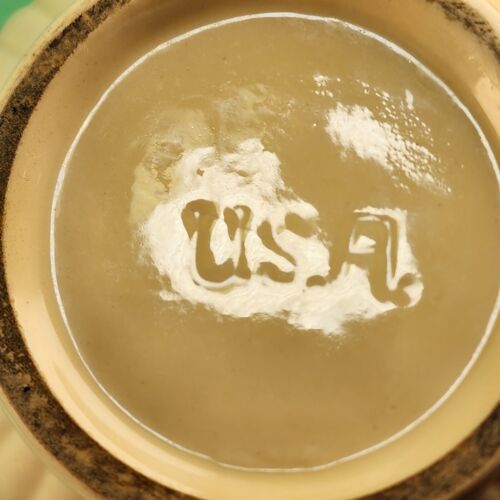 Shawnee Pottery USA Hand Painted Teapot w Lid Red Floral Design 4 Cup Capacity