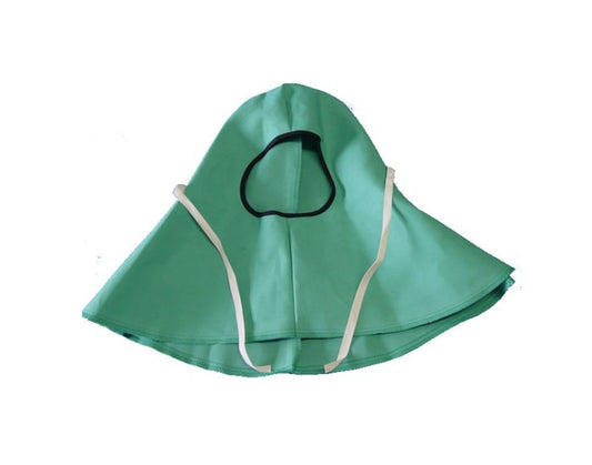 Chicago Protective Apparel 648-GR Green FR Cotton Open Face Hood for Arc Flash
