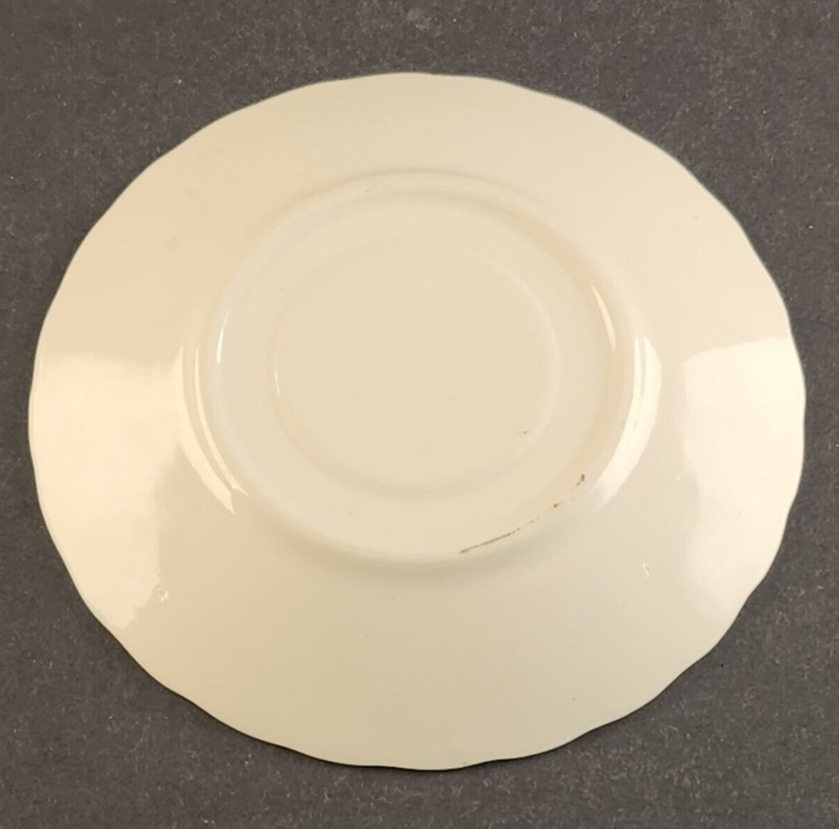 Southern Potteries Blue Ridge Snack Plate Hand Painted 6" Poinsettia Design