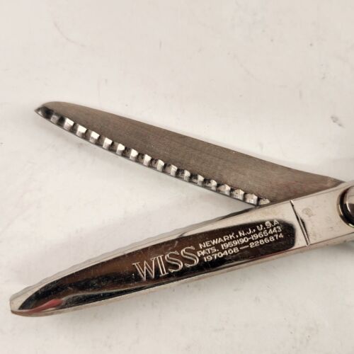 Wiss Pinking Shears Sewing Scissors Model CB9 Original Box 9" Long Vintage