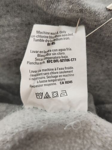 Fruit Of The Loom Gray Crewneck Sweatshirt Men's Large Plain Fleece Ragland