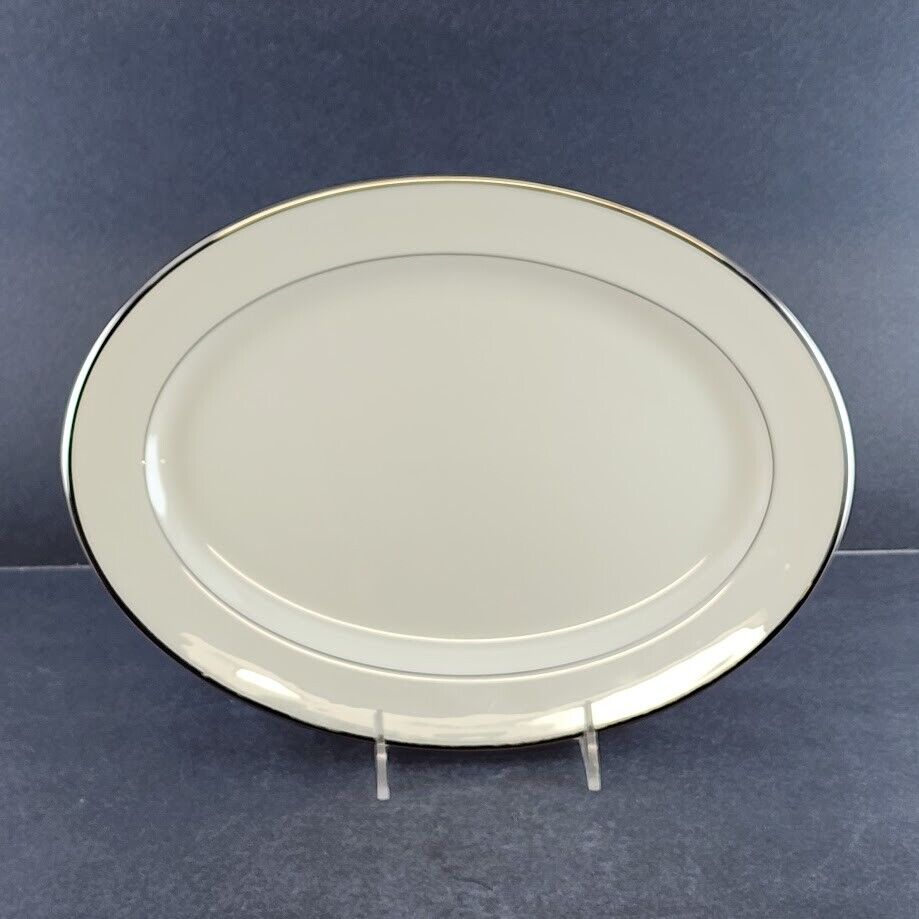Lenox Montclair China USA Vintage Components Elegant Cream Colored Platinum Trim
