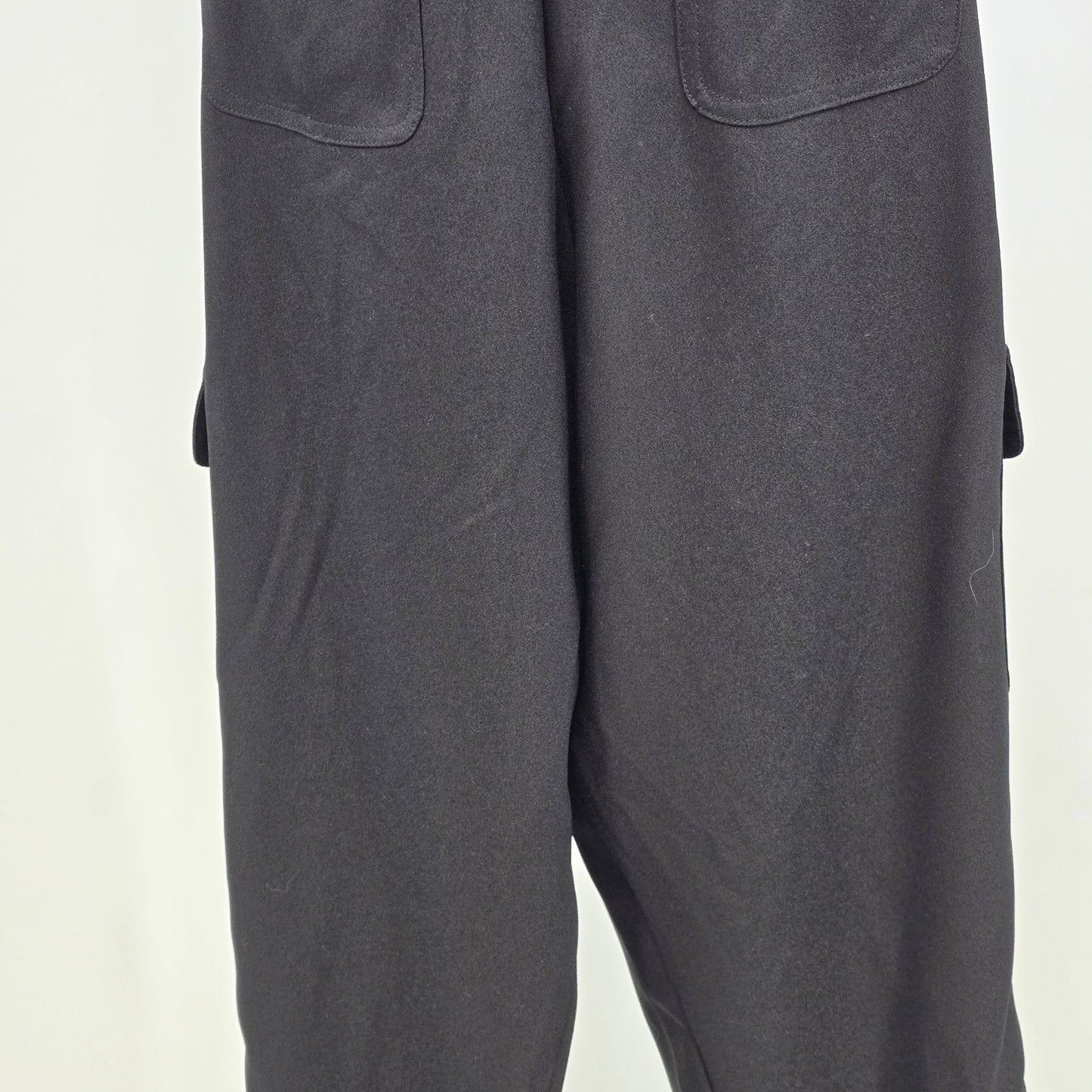 Knox Rose Gray Jogger Casual Cargo Pants Embroidered Floral Elastic Waist Large